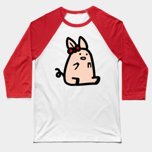 Bow Piggy Baseball T-Shirt